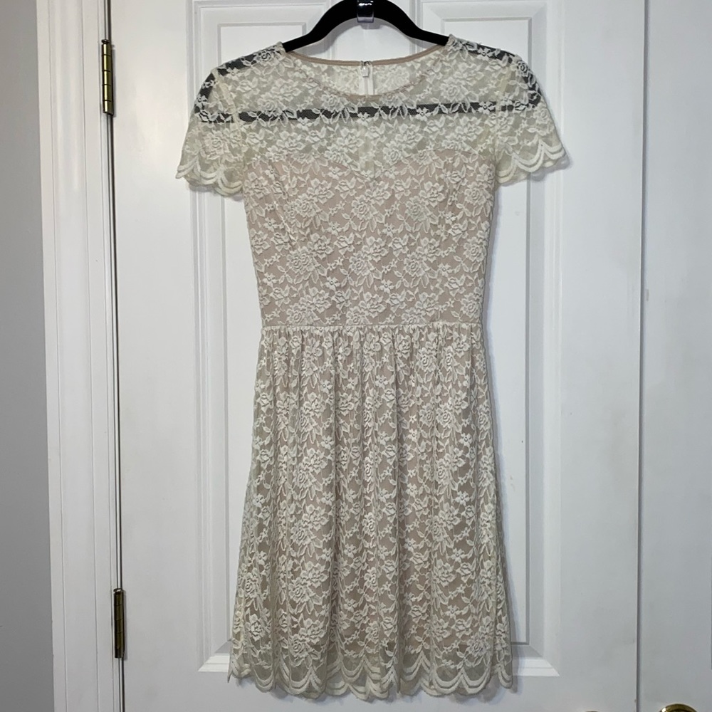 Express ivory lace dress